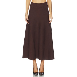 棕色REVOLVE小众新款 Dot 半身裙 KINGSTON Line