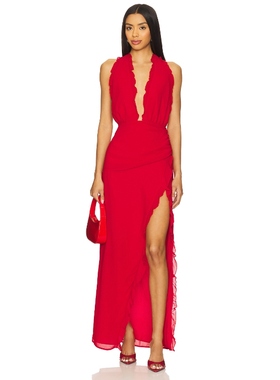 [冬季新品]MORE TO COME ESTRELLA 裙子 红色REVOLVE小众