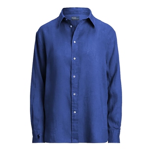 拉夫劳伦 Ralph REVOLVE小众新款 Polo 衬衫 上装 Lauren 蓝色长袖