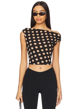 AFRM ELIZA 单肩上装 黑色 y2k辣妹风REVOLVE小众新款