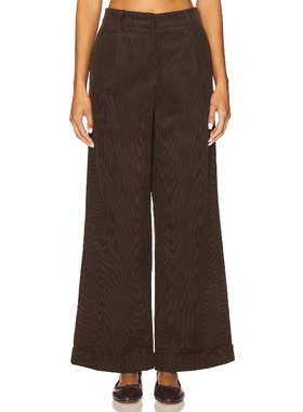 4th & Reckless HUGHES 长裤 棕色 美式休闲风REVOLVE小众新款