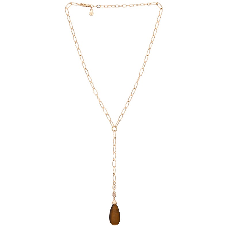 Ettika Teardrop Stone Lariat  金属金色 秋冬新品REVOLVE