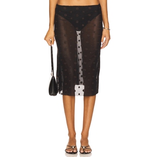 Bridge REVOLVE小众新款 KARLA 黑色 半身裙 Bec