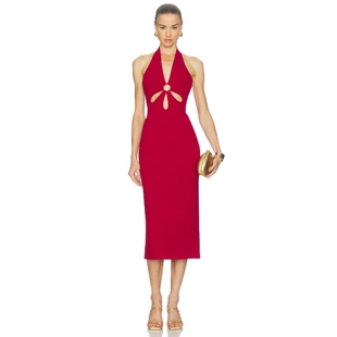 Gaia 性感礼服REVOLVE小众新款 VINNA 红色 裙子 Cult