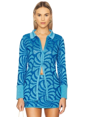 [冬季新品]Vix Swimwear LARA 衬衫 蓝色REVOLVE小众