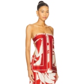 SEVEN 红色y2k辣妹风上衣REVOLVE小众新款 WONDERS 抹胸无带上装