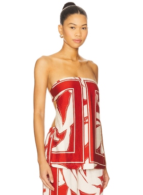 SEVEN WONDERS 抹胸无带上装红色y2k辣妹风上衣REVOLVE小众新款