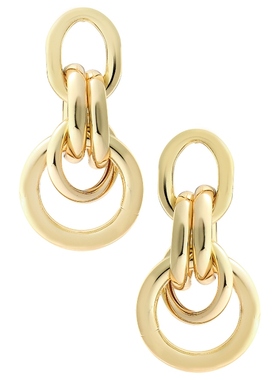 Brinker + Eliza COLLINS 耳饰 金属金色REVOLVE小众新款