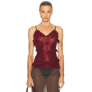 BUTTERFLIES 上装 Coperni TECHNO REVOLVE小众新 红色 y2k辣妹风