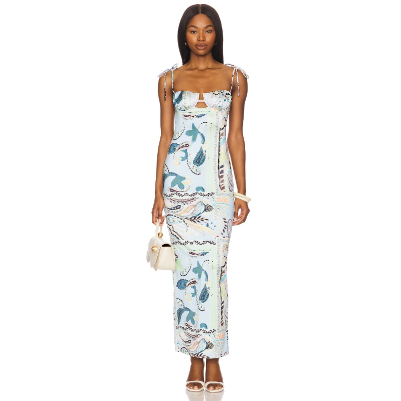 Montce Swim PETAL 长款吊带连衣裙 薄荷色 y2k辣妹风REVOLVE小众