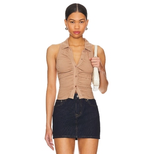 REVOLVE音乐节博主同款 superdown 上装 RUCHED RINA