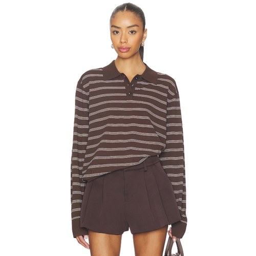 The Garment MADISON POLO 衫 棕色 y2k辣妹风REVOLVE小众新款