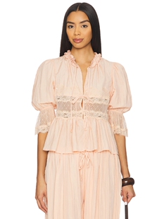 Free People FOREVER YOUNG 女睡衣短外套 revolve小众新款 桃红