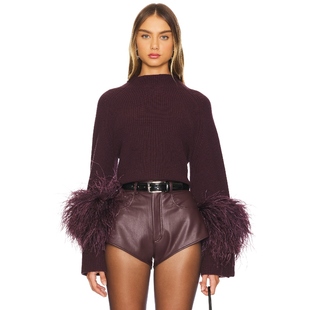 [冬季新品]Lapointe 企领毛衣 酒REVOLVE小众新款