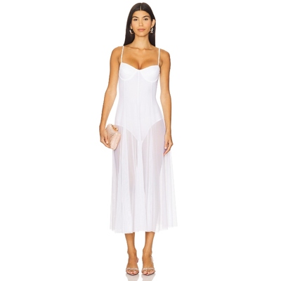 Norma Kamali Underwire Dress With Bodysuit 白色REVOLVE小众新