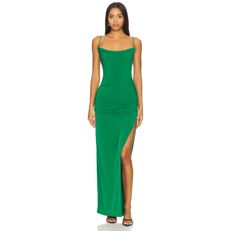 Lovers and Friends ODESSA 长裙 绿色针织连衣裙REVOLVE小众新款