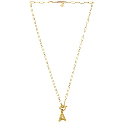 petit moments PAPERCLIP INITIAL 项链 金属金色 REVOLVE小众新