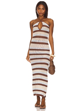 [春季新品]SEVEN WONDERS HAZEL 长裙 Brown,IvoryREVOLVE小众