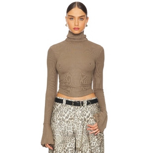 Lovers 新品 and Friends REVOLVE BELEN休闲灰褐色高领上装 冬季