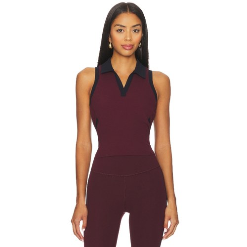 [冬季内搭]Splits59 AUSTIN POLO 衫 酒红色辣妹风REVOLVE新款