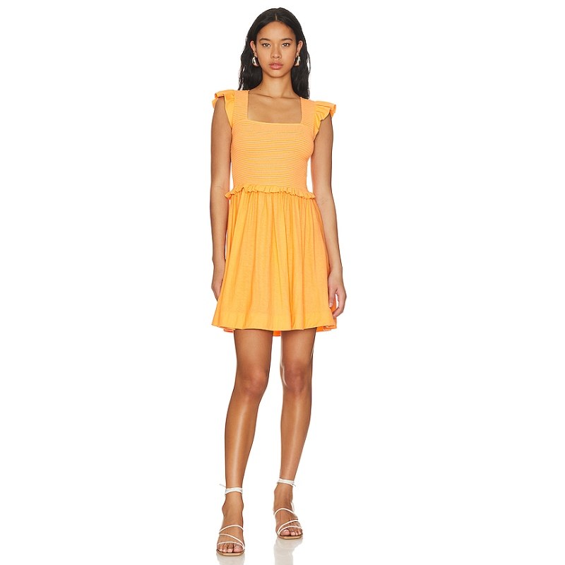 nation ltd ginger 缩褶迷你连衣裙revolve时尚小众新款