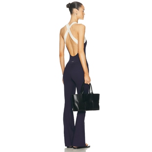 美式 藏青色平纹针织瑜伽健身裤 437连身裤 休闲REVOLVE 春夏新品