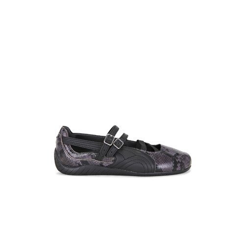 [秋冬新品]Puma Select蛇纹拼接双扣带方头玛丽珍平底鞋REVOLVE