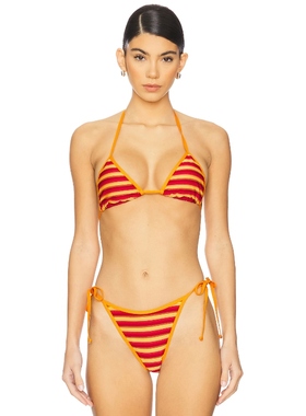 LSPACE LOTUS 比基尼文胸上衣 橙色 y2k辣妹风REVOLVE新款