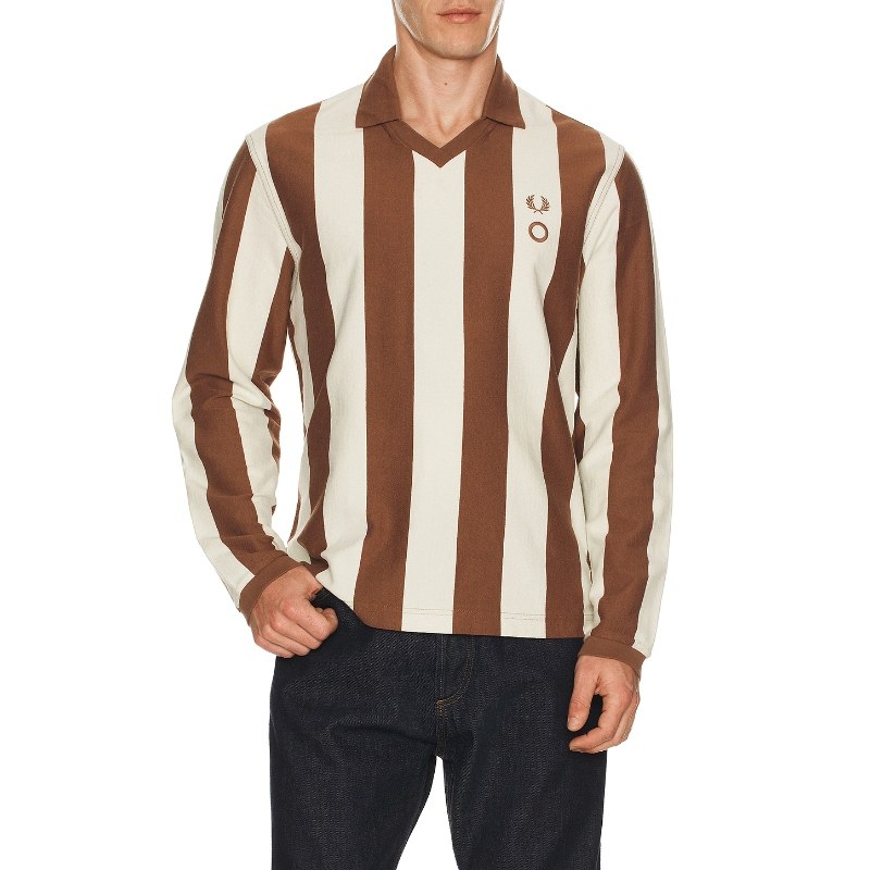 Fred Perry HEAVY WEIGHT 长裤马球衫 棕色REVOLVE小众新款