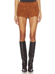 NIA GOWER 短裤 revolve小众新款 棕黄色
