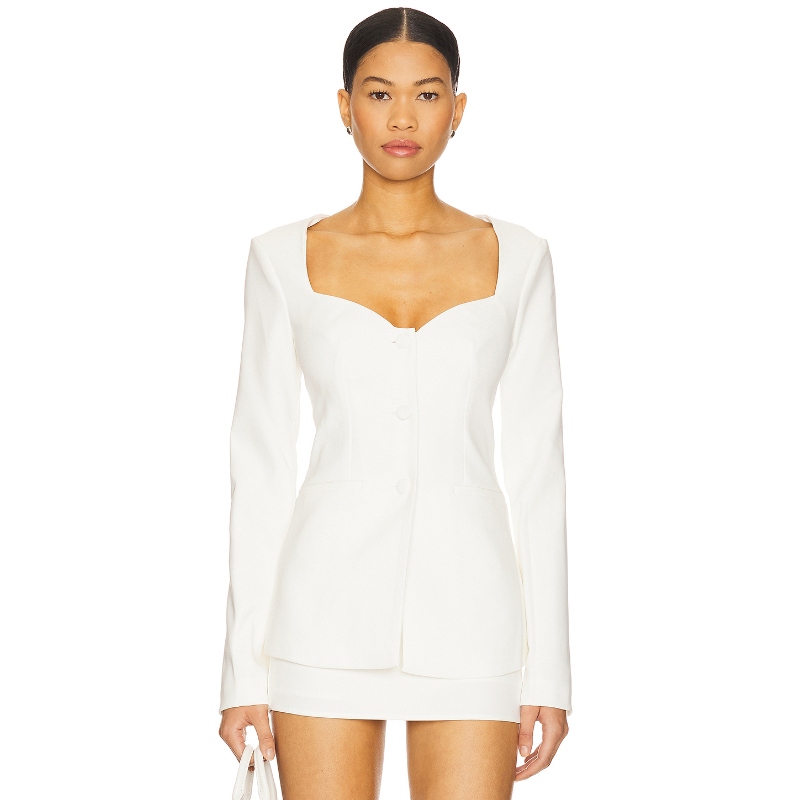 [冬季新品] ALL THE WAYS 上装白色老钱风REVOLVE小众新款