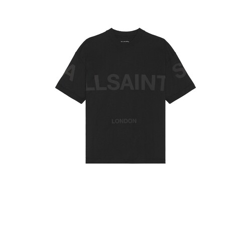 ALLSAINTS黑色上装字母印花圆领酷飒风宽松T恤夏REVOLVE