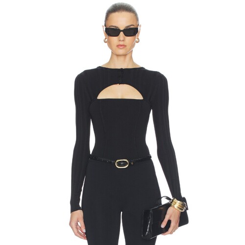 fleur du mal RIB SHRUG 紧身服 revolve小众新款