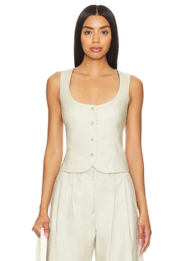 Lovers and Friends LOGAN 背心 棕黄色REVOLVE小众新款