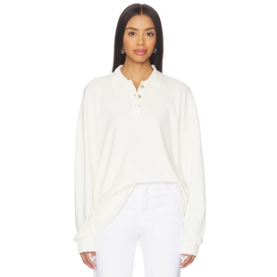 冬季 白色简约POLO衫 内搭 宽松上装 上衣运动休闲风REVOLVE EAVES