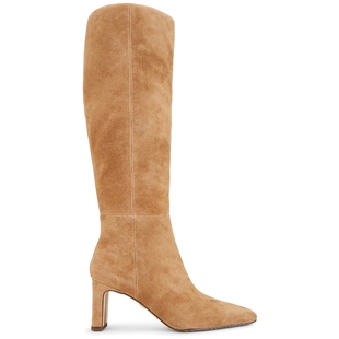 Sam 高筒靴尖头高跟长靴棕黄色极简通勤REVOLVE Edelman