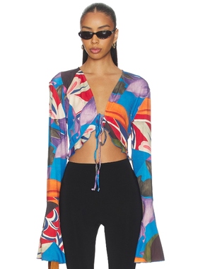 Donde Esteban PALENQUE 上装 蓝，红 y2k辣妹风REVOLVE小众新款