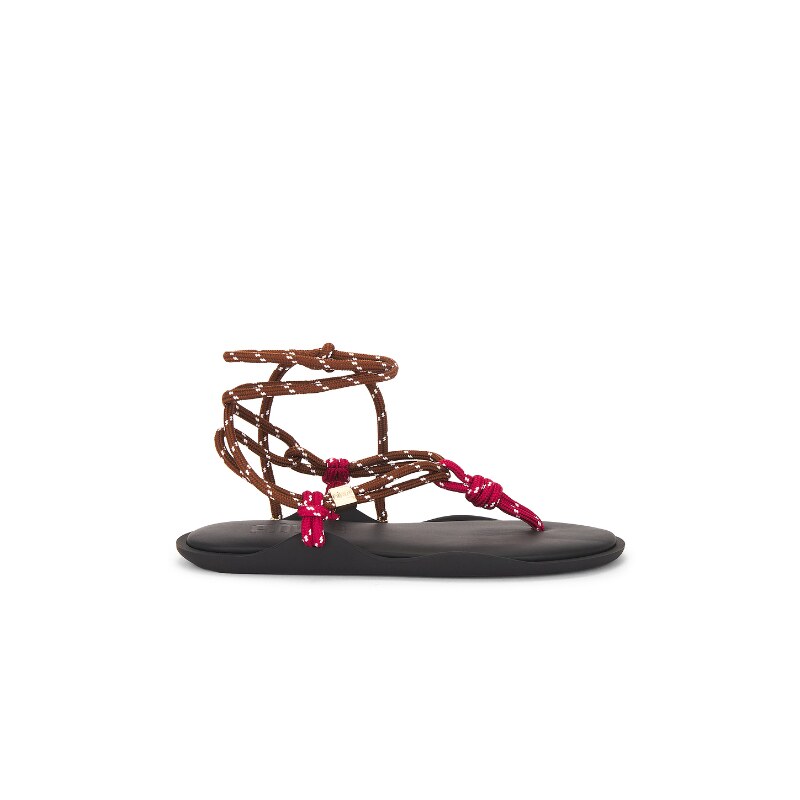 [早秋新品]Flòwze 法式夹趾凉鞋红色女款简约平底鞋REVOLVE小众