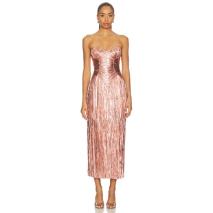 Gaia 性感礼服REVOLVE小众新款 ASHIKA 粉色 长裙 Cult