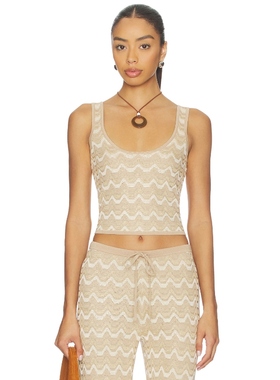 DEVON WINDSOR FELINA 上装 棕黄色 y2k辣妹风REVOLVE小众新款