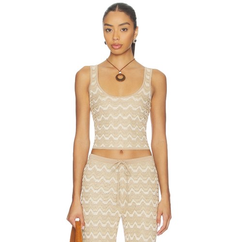 DEVON WINDSOR FELINA 上装 棕黄色 y2k辣妹风REVOLVE小众新款