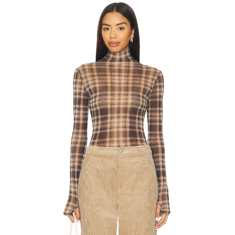 [冬季新品]Enza Costa 长袖圆翻领上装 藏青色REVOLVE小众