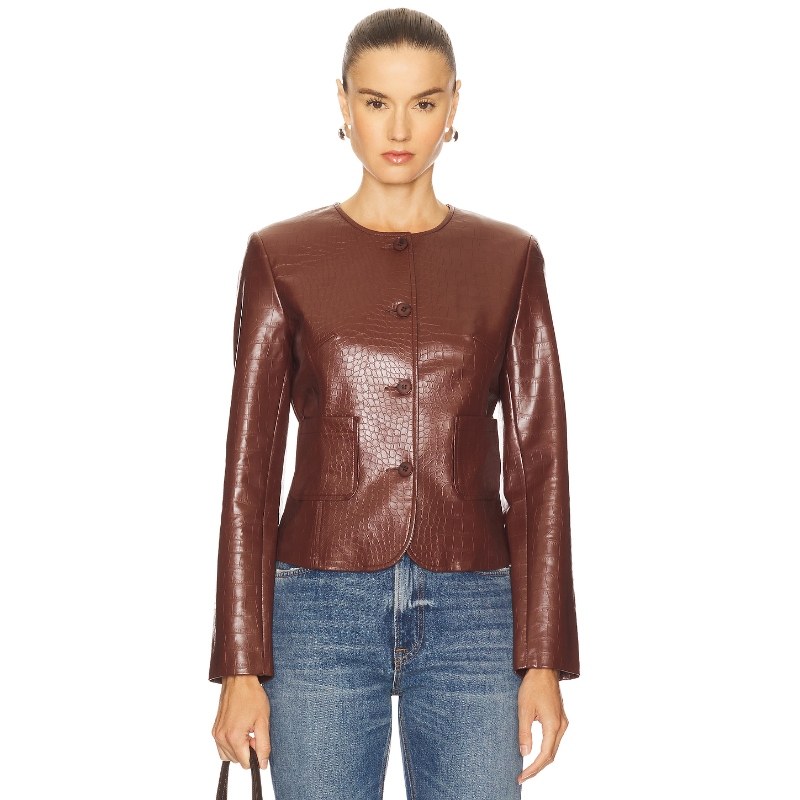 LAMARQUE AGNES 夹克 棕色 美式休闲风REVOLVE小众新款