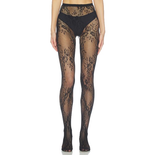 petit moments STRETCH LACE TIGHTS 连裤袜  黑色 秋冬新品REVO