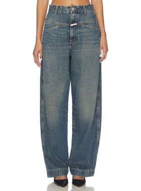 CLOSED DENI 阔腿 蓝色 美式复古风REVOLVE小众新款