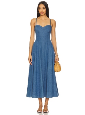 Lovers and Friends SIMONE 裙子 蓝色REVOLVE小众