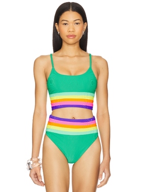 BEACH RIOT MAE 比基尼文胸上装 绿色REVOLVE小众新款