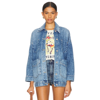 Free People AVERY 牛仔夹克 蓝色 美式休闲风REVOLVE小众新款