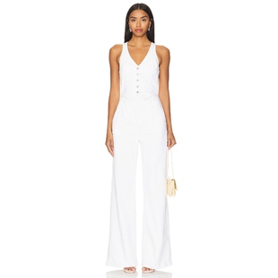 Amanda Uprichard ETHAN 连身裤 白色REVOLVE小众新款