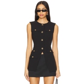 WAYS纽扣衬衫 马甲黑色通勤风上衣T恤REVOLVE ALL THE 春季 新品